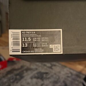 Nike KD Trey 5 IX Black and White Sneakers